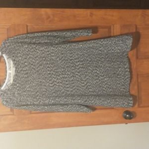 Lou & Grey women's size L long-sleeved pull-over cotton sweater dress tunic